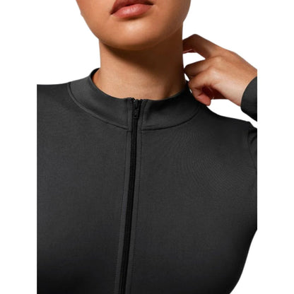 Long-Sleeved Zipper Sculpting Bodysuit