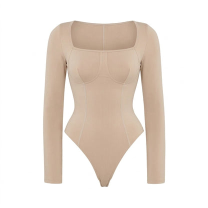 Long Sleeve Square Neck Bodysuit