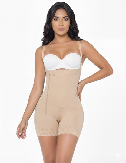 Adjustable Zip Sculpting High Waist Short
